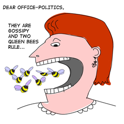 Bee lady drawing © Franke James, MFA.