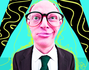 photo-illustrated legs, collage and colors by Franke James; business man ©istockphoto.com/ Xaviarnau