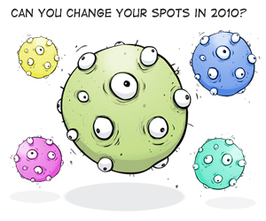 Change Spots collage by Franke James using istockphoto/MisterM virus drawing