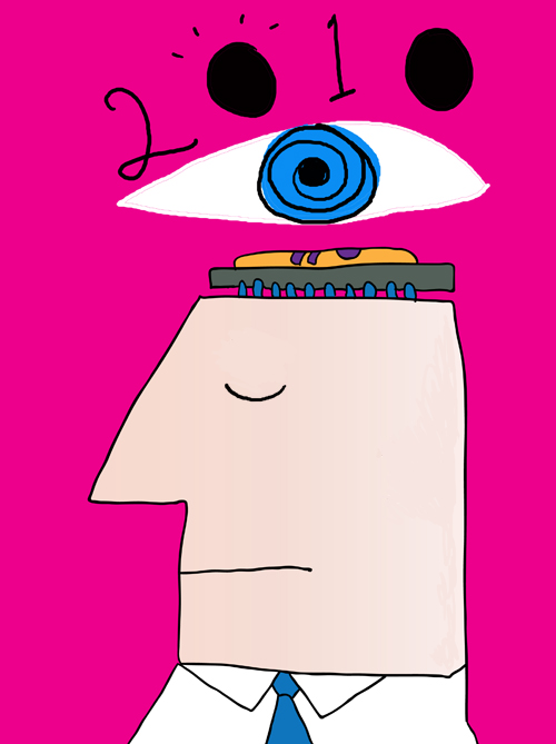 illustration 2010 eye by Franke James; head ©istockphoto.com /mirekp